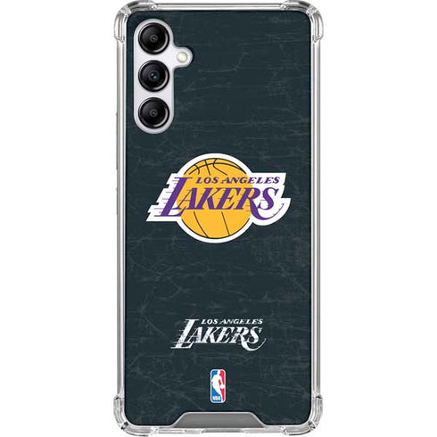 NBA Los Angeles Lakers Black Primary Logo Galaxy A15 5G Clear Case